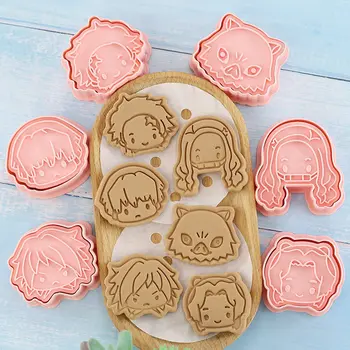Démon Vrah Biscuit Formy Cookie Cutter 6Pcs/set 3D Stlačte Vianočné Rezačky Biscuit Pečiatka Fondant Formy na Pečenie Sugarcraft Plesní 0