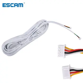 ESCAM 15M 2.54*4P 4 drôt, kábel pre video interkom Farebné Video Dvere, Telefón, zvonček káblové Intercom