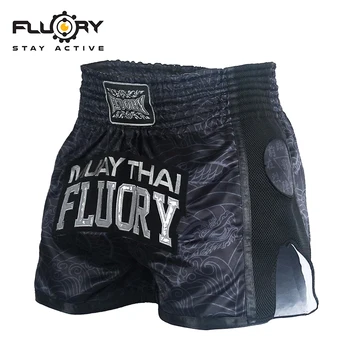 FLUORY Mužov Profesionálny Muay Thai Šortky deti, dospelých, priedušná Boxing Bojová boj proti školenia Šortky