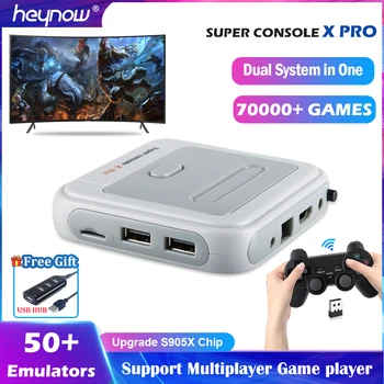 HEYNOW HD 4K TV Video Super Hry Konzoly X Pro Pre PS1/N64/DC 50+ Emulátory, 70000+ Hry 256 GB S905X CPU Mini X-Pro Hra, Hráč