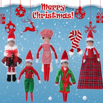 Kawaii Christmas Elf Šatku Topánky Župan Šaty Oblečenie Nastaviť Hračky, detské Doplnky, Darčeky (Bez Bábiky)
