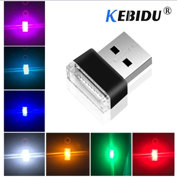 kebidu Auto USB LED Atmosféru Svetlá Pre automobilový Zapaľovač Cigariet PC S USB Prenosné PlugEmergency Osvetlenie Auto-Styling