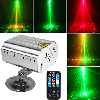 Laser Diaľkové Ovládanie Vianočné Osvetlenie, DJ, Disco Stage Dekorácie Efekt Atmosféry Projektor Pre Rodiny KTV Brithday Strany Lampa 0