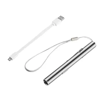 Lekárske Ruke Pero Svetlo USB Nabíjateľné Mini Ošetrovateľskej Baterka LED Baterka + Nehrdzavejúca Oceľ Klip Kvalitné Profesionálne 0