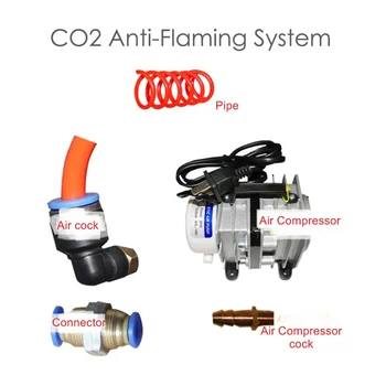 LY CO2 Laser Antiflaming Kit Systém Anti-flaming S Vzduchové Čerpadlo Kompresor Pre CNC Rezanie Rytie Stroj