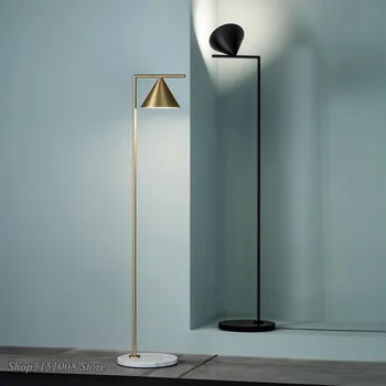 Moderné podlahy lampa Nordic mramoru Gold Black Stojaca Lampa taliansky obývacia izba, spálňa LED stojí svetlo pre Domova Svietidlo