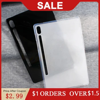 Mäkké Silikónové Čierne Biely Kryt puzdro Pre Samsung Galaxy Tab S6 10.5 palcový T865 T860 Tablet Anti-scratch TPU Späť Ochranné puzdro
