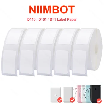Niimbot White Label Pásky 5 valcov pre D11 D110 D101 Papier do Tlačiarne Label Nálepka Papier Rolka Vodotesný, Anti-Olej, Odolná voči Roztrhnutiu
