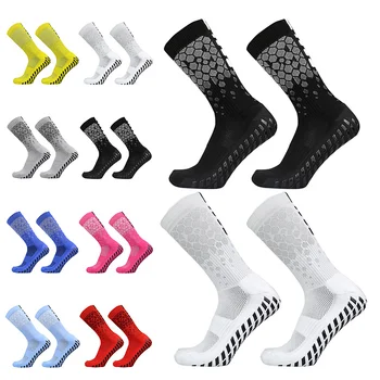 Nové honeycomb vzor športové priedušná futbal ponožky muži ženy šípku silikónové non-slip grip futbal ponožky
