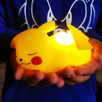 Pikachu Deti Spálňa, Nočné Svetlo Životného prostredia Vinyl Nočná Lampa Deti Sprievodné Svetelný Pokémon Hračky, Darčeky