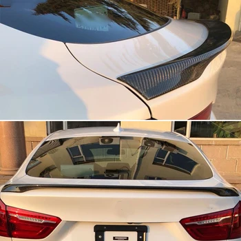 Použitie Pre BMW X6 F16 Spojler 2015--2019 Rok Lesklý Čierny Carbon Fiber Vzhľad Zadné Krídlo Šport Telo Súprava Príslušenstva 0