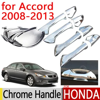 Pre Honda Accord 2008-2013 Príslušenstva, Chróm Kľučky 2009 2010 2011 2012 Luxusné Bez Hrdze Auto Týka Nálepky Auto Styling