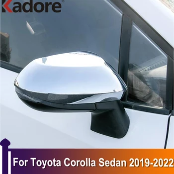 Pre Toyota Corolla Sedan 2019 2020-2022 Uhlíkových Vlákien Chrome Strane Dverí, Spätné Zrkadlo Pokrytie Výbava Ochrana Spp Auto Príslušenstvo