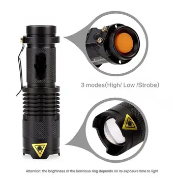 Prenosné LED Baterka Q5 +KLAS Mini Black 2000L Nepremokavé Zoomovateľnom LED Baterkou Penlight Použitie AA 14500 Batérie, Osvetlenie Svietidla