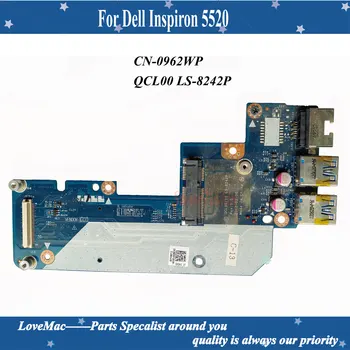 Pôvodné CN-0962WP PRE Dell Inspiron 5520 Vostro 3560 Notebook USB, LAN Board Adaptér konektor 962WP QCL00/10 LS-8242P Testované
