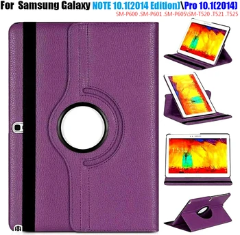 SM P600 P601 P605 Otáčanie 360 Knižné puzdro pre Samsung Galaxy Note 10.1 (2014 edition) Tab Pro 10.1 T520 T521 T525 Prípade 0