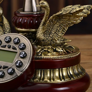 Starožitný Telefón Vintage Šnúrový Telefón Klasickej Európskej Retro Pozemné Telefón, Rotačné / Tlačidlo Dial, ID Volajúceho, Podsvietená