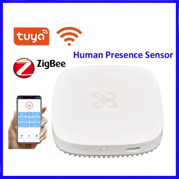 Tuya WiFI / Zigbee Ľudské Telo Mikrovlnný Snímač Pohybu Smart Ľudskej Prítomnosti Detektor Alam Push Radar pre smart home security