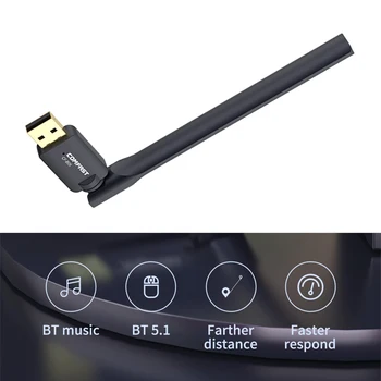 USB Bluetooth 5.1 Dongle Adaptér Bezdrôtovej Myši Hudby Audio Prijímač, Vysielač 30 Metrov bezbariérový Prenos