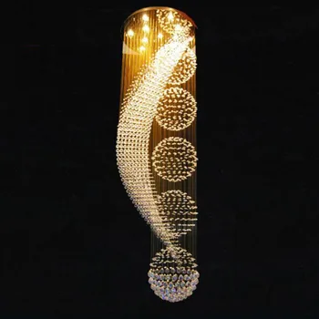 Veľké Moderné Osvetlenie Veľkých Luster Domáce Dekorácie Crystal Visiace Lampy Prívesok Crystal LED Lustre