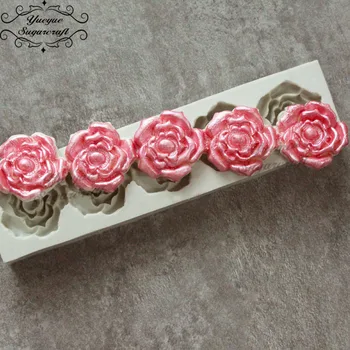 Yueyue Sugarcraft Ruže Kvet silikónové formy fondant formy cake zdobenie nástroje čokoláda gumpaste formy na pečenie