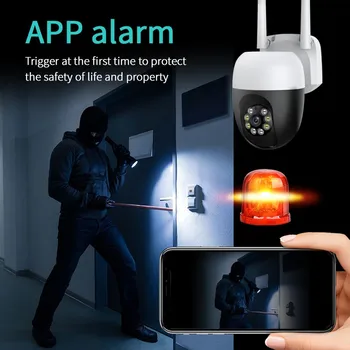 2MP PTZ Wifi IP Kamera, Vonkajšie Nočné Videnie Ľudských rozpozná Bezdrôtové Kamery P2P Audio Smart Home Security CCTV Kamery 1