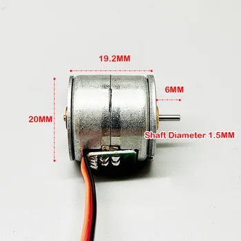Micro 20 mm 2-fáza 4-wire Stepper Motor 20BY Stepper Motor Mini Presnosť 6 MM Hriadeľ Motora 3D Tlačiarne Motorových Pohyb Motorových 1
