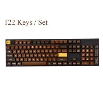 Čokoládová Farba Dizajnu SA Profil Keycaps Pre Cherry Mx Mechanické Prepínanie Herné Klávesnice 122 Kľúče PBT Loptu klávesa Caps 1