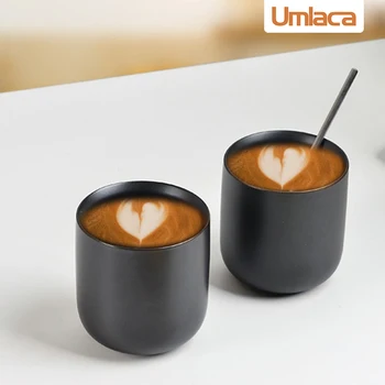 1PCS Čierna Keramická Šálka Japonský Čaj Pohár Porcelánový Hrnček Kávy Espresso Šálku Tazas Ceramica Čínsku Keramiku, Drinkware Teaware 2