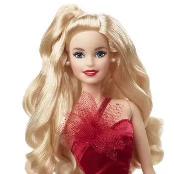 Pôvodné Barbie Podpis 2022 Holiday Barbie Bábika (Blond Vlasy) 6 Rokov a Do Hby03 Zberateľskú Hračky pre Dievčatá Vianočný Darček 2