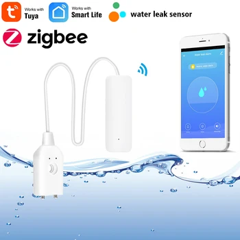 Tuya Zigbee Úniku Vody, Alarm Únik Vody Senzor Detektora Varovania Pred Povodňami Pretečeniu Bezpečnostný Alarm Systém Pracuje S Zigbee Bránou 3