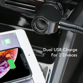 FLOVEME Duálny USB Nabíjačka do Auta s Digitálny Displej GPS Adaptér pre Xiao 12 3.1 Rýchle Auto-nabíjačka pre iPhone 12 13 Pro Nabíjania 4