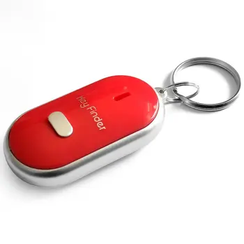 Mini Pískať Proti Strate KeyFinder Alarm Peňaženky Pet Tracker Smart Blikajúce Pípanie Vzdialený Hľadáčik Keychain Tracer Key Finder + LED 4
