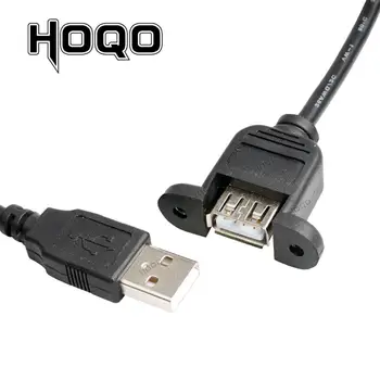Panel Pripojit USB Predlžovací Kábel,Typ-Port usb2.0 Mužov a Žien s otvorom pre Skrutku lock konektor Kábel cabo 30 cm 5M 1M 1,5 M 4