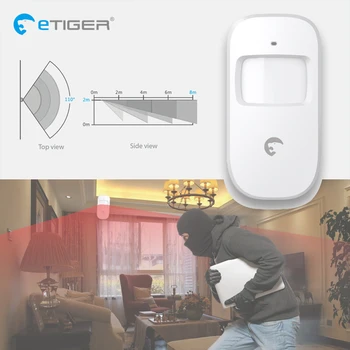 eTiger S4 GSM Alarm Systém Wireless Home Security GSM alarmov 5