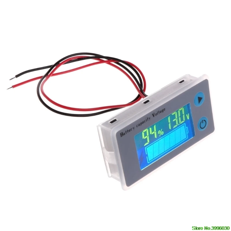 10-100V Univerzálny Kapacita Batérie Voltmeter Tester LCD Auto Olovené Indikátor 0