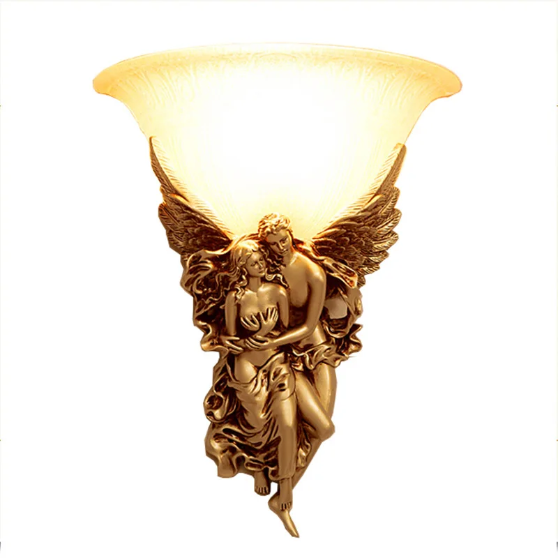 Európsky Štýl Nástenné Svietidlo, Spálne, Obývacia Izba Tvorivé Retro Anjel Lampa 5