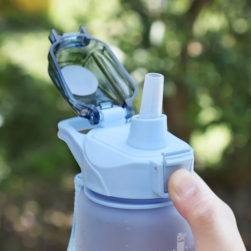 1 Liter Vody Fľašu s Slamy Dievčatá Motivačný Pitie Fľaša Športová Fľaša na Vodu S Časom Značku Prenosné Plastové Fľaše 1