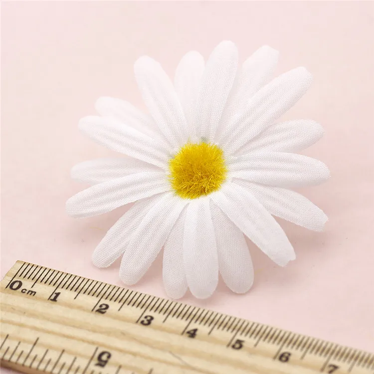 Lacné Daisy Mini Umelého Hodvábu biele chryzantémy Kvetmi Hlavy DIY Svadobné Dekoratívne kvety falošné kvety voľne 10PCS 6typ 0