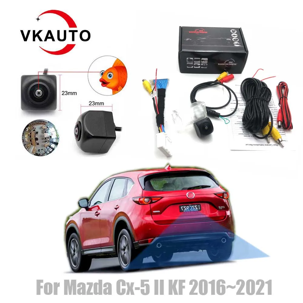 VKAUTO Rybie Oko parkovacia Kamera Pre Mazda Cx-5 CX5 II KF 2016~2021 Pre Výrobné Jednotky HD Zálohovanie Chodu Parkovanie 6V Fotoaparát Kit