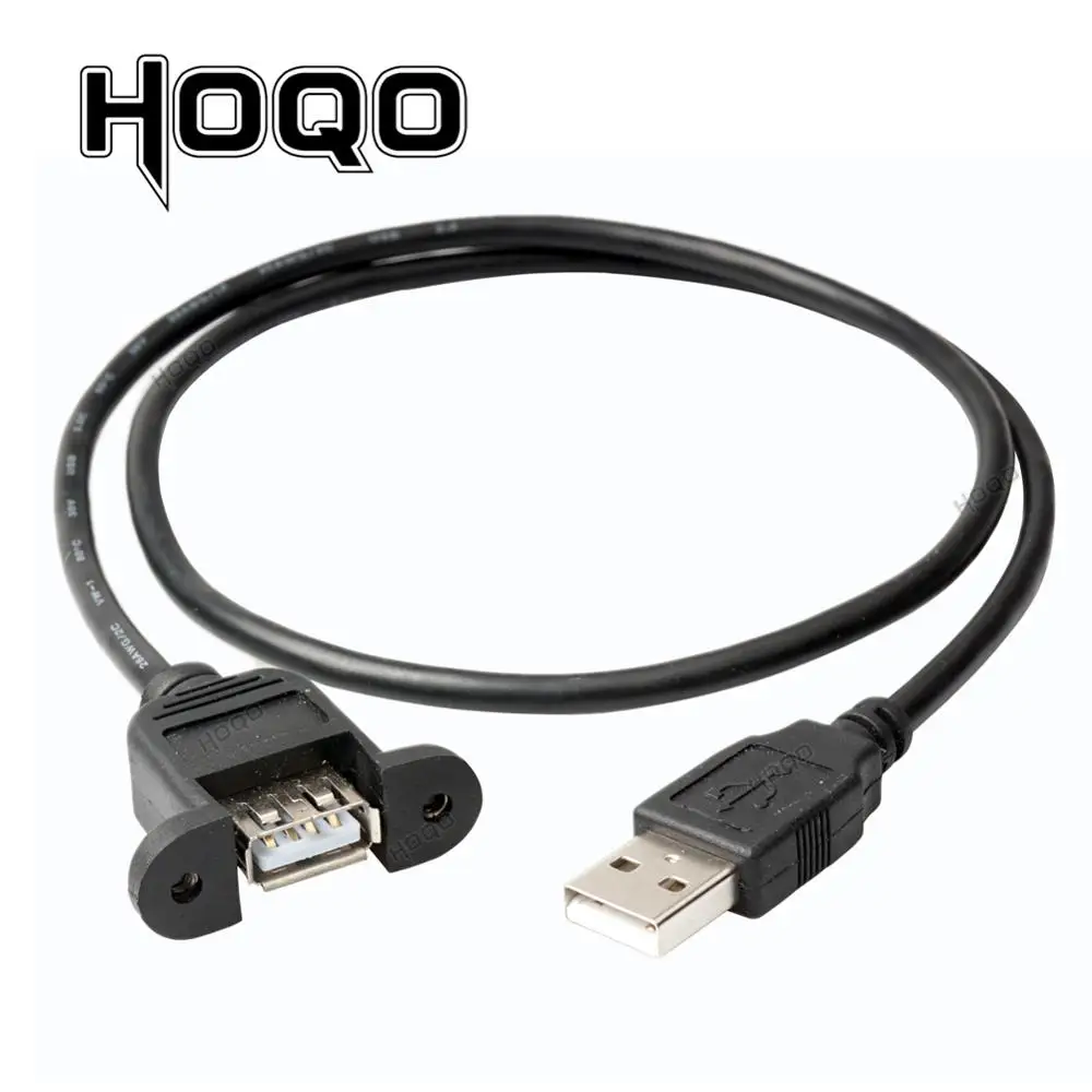 Panel Pripojit USB Predlžovací Kábel,Typ-Port usb2.0 Mužov a Žien s otvorom pre Skrutku lock konektor Kábel cabo 30 cm 5M 1M 1,5 M