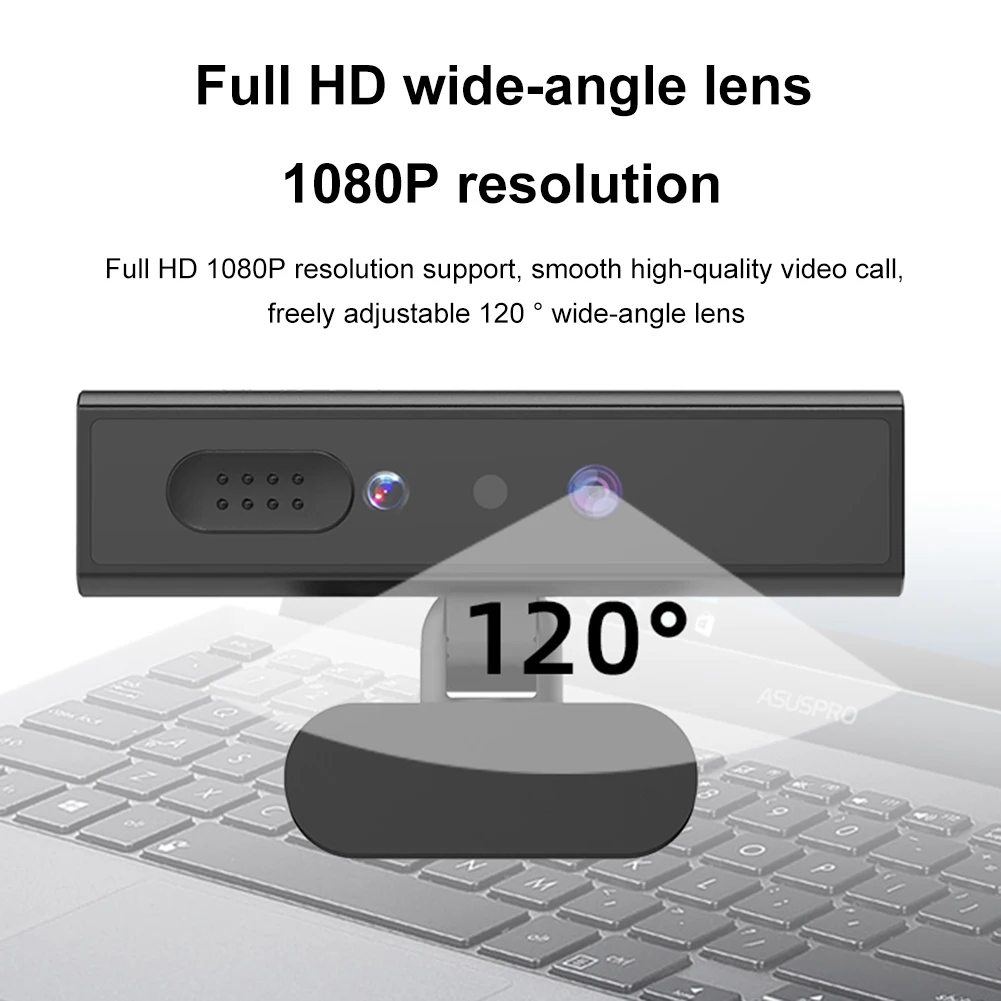 Rozpoznávanie tváre 1080P Fotoaparátu, Vstavaný Mikrofón, 5MP Video Web Kamera pre pracovnej Plochy Notebooku, Podpora Windows 10/11 Systém 0