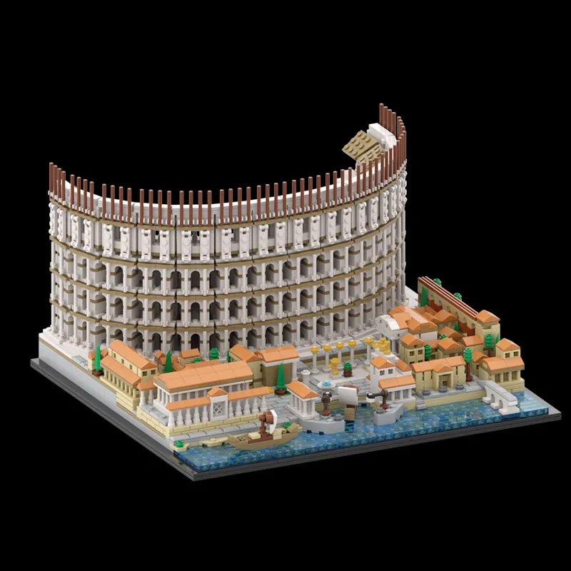MOC Amphitheatrum Flavium Colosseum Stavebné Bloky, Grécko Akropola v Aténach Parthenons Rómov Tower Palace Tehly Darček k Narodeninám