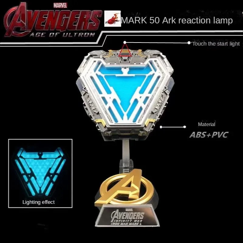 Pomstiteľ Iron Man Mk50 Arc Reaktora Tony Stark Srdci Označiť Obrázok Led Svetlo Model Superhrdina 1:1 Marvel Hračky Hrudníka Lampa Deti Darček 5