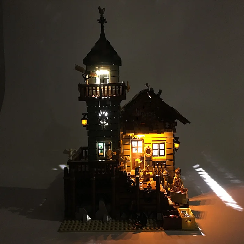 Led Svetlo Nastaviť Pre Lego Budovy, Ulice Mesta 21310 pre 16050 Starý Rybársky Obchod Bloky Hračky Tvorca Mesta, verejné Osvetlenie, Nastavenie