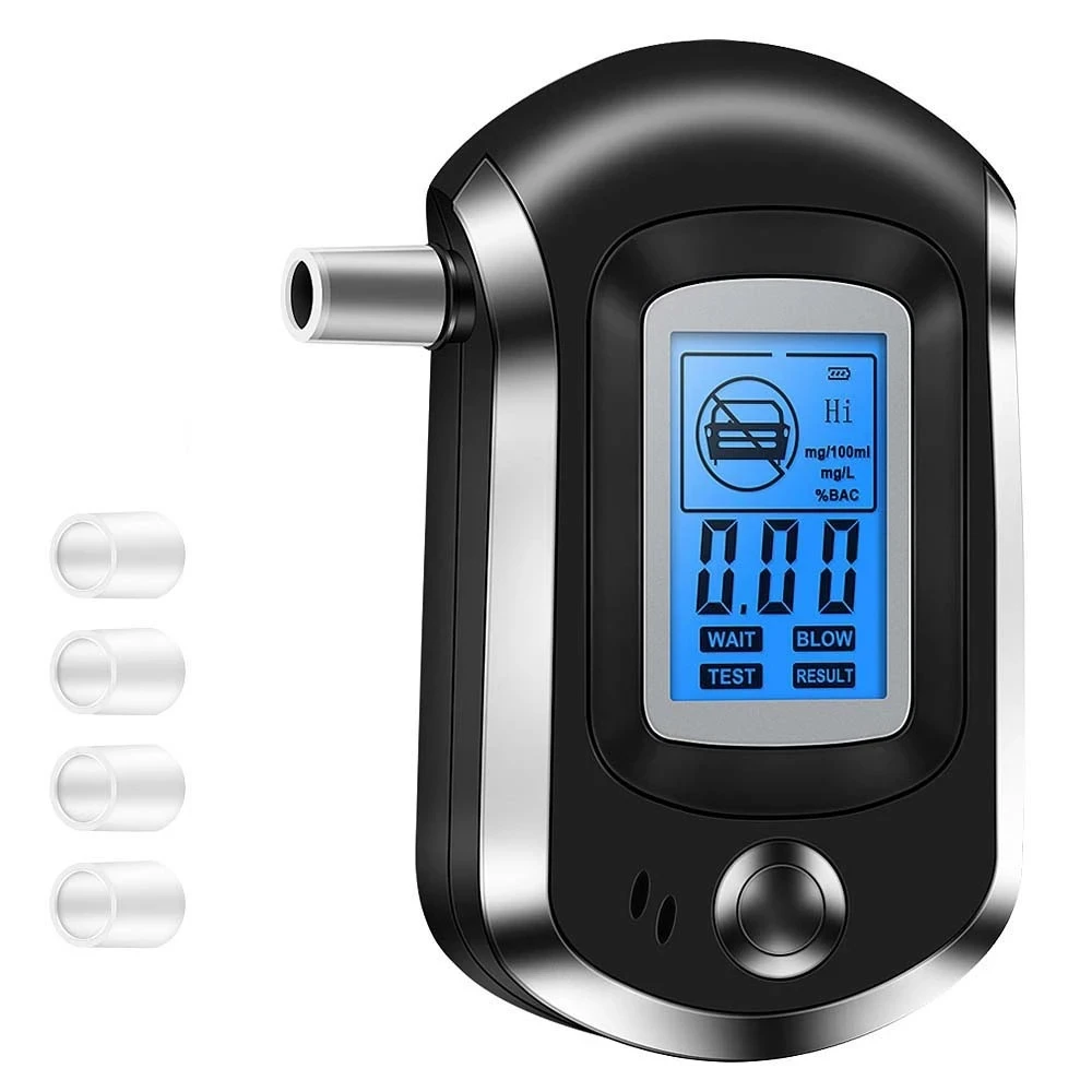 Nové Digitálne Breath Alkohol Tester Mini Profesionálny Polícia AT6000 Alkohol Tester Dych Opitý Jazdy Analyzer LCD Displej
