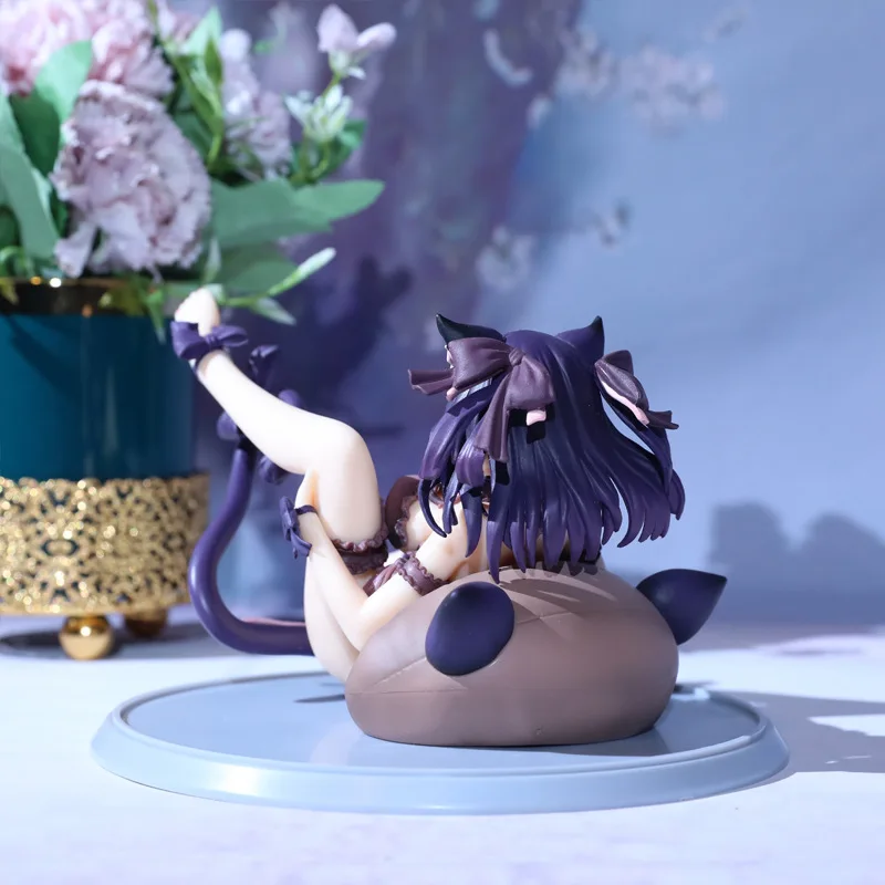 13 cm LotNG Anime Obrázok Deväť životov Cat girl Akcie Obrázok Môže Vyzliecť Sexy Mačka Uši Dievčatá Obrázok Zber Model Bábiky Hračky 2