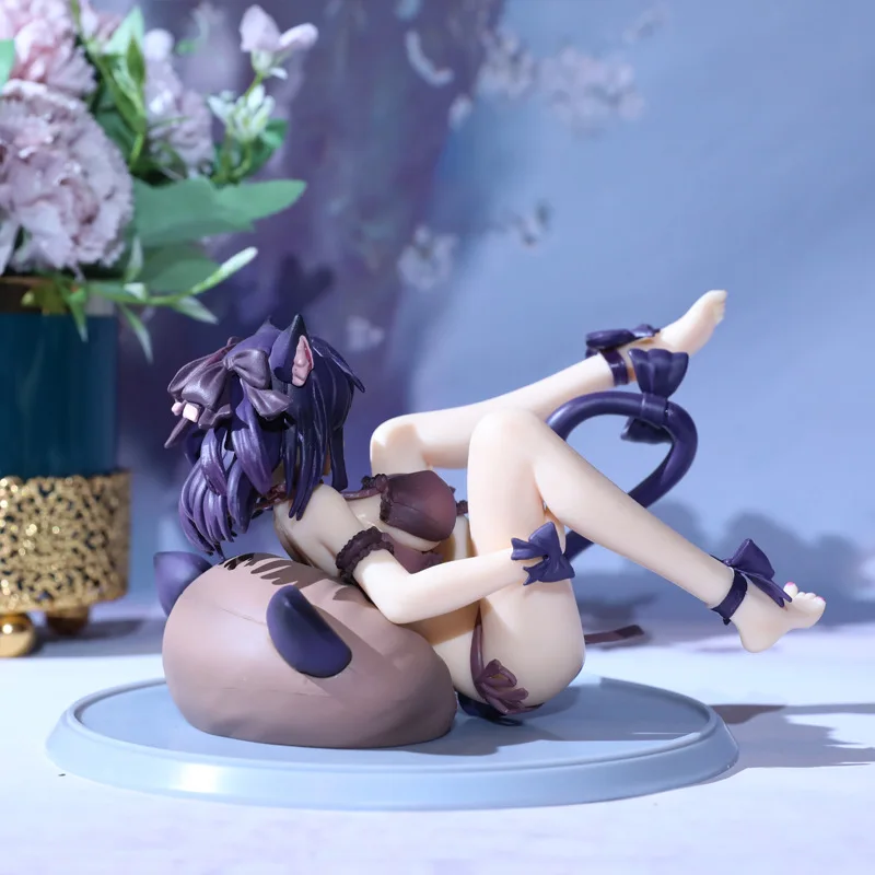 13 cm LotNG Anime Obrázok Deväť životov Cat girl Akcie Obrázok Môže Vyzliecť Sexy Mačka Uši Dievčatá Obrázok Zber Model Bábiky Hračky 3