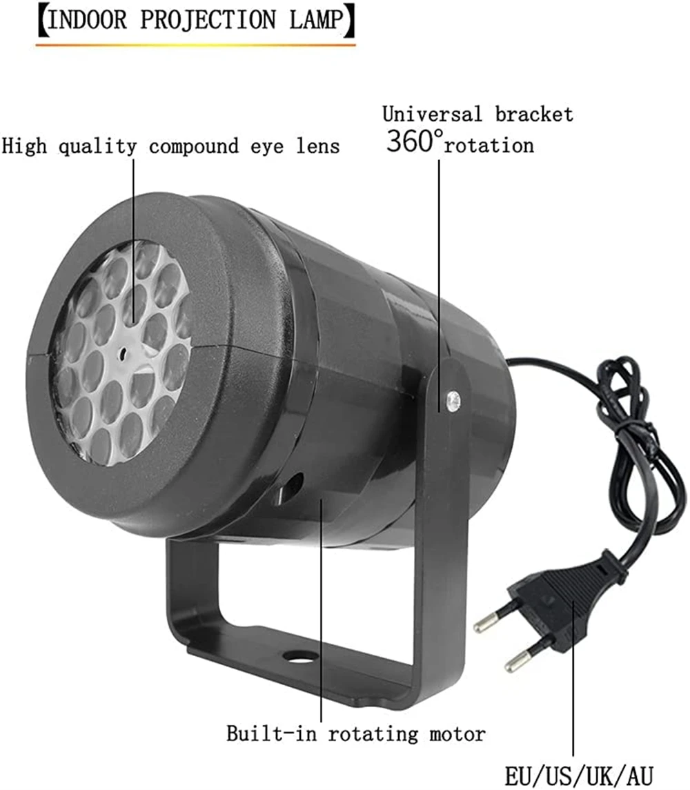 16 Modelov RGB Vianočné Vzor Projektor Svetlo Snowflake Elk Snehuliak LED Projekčné Lampa pre Dovolenku Strany Krajiny Dekor 1