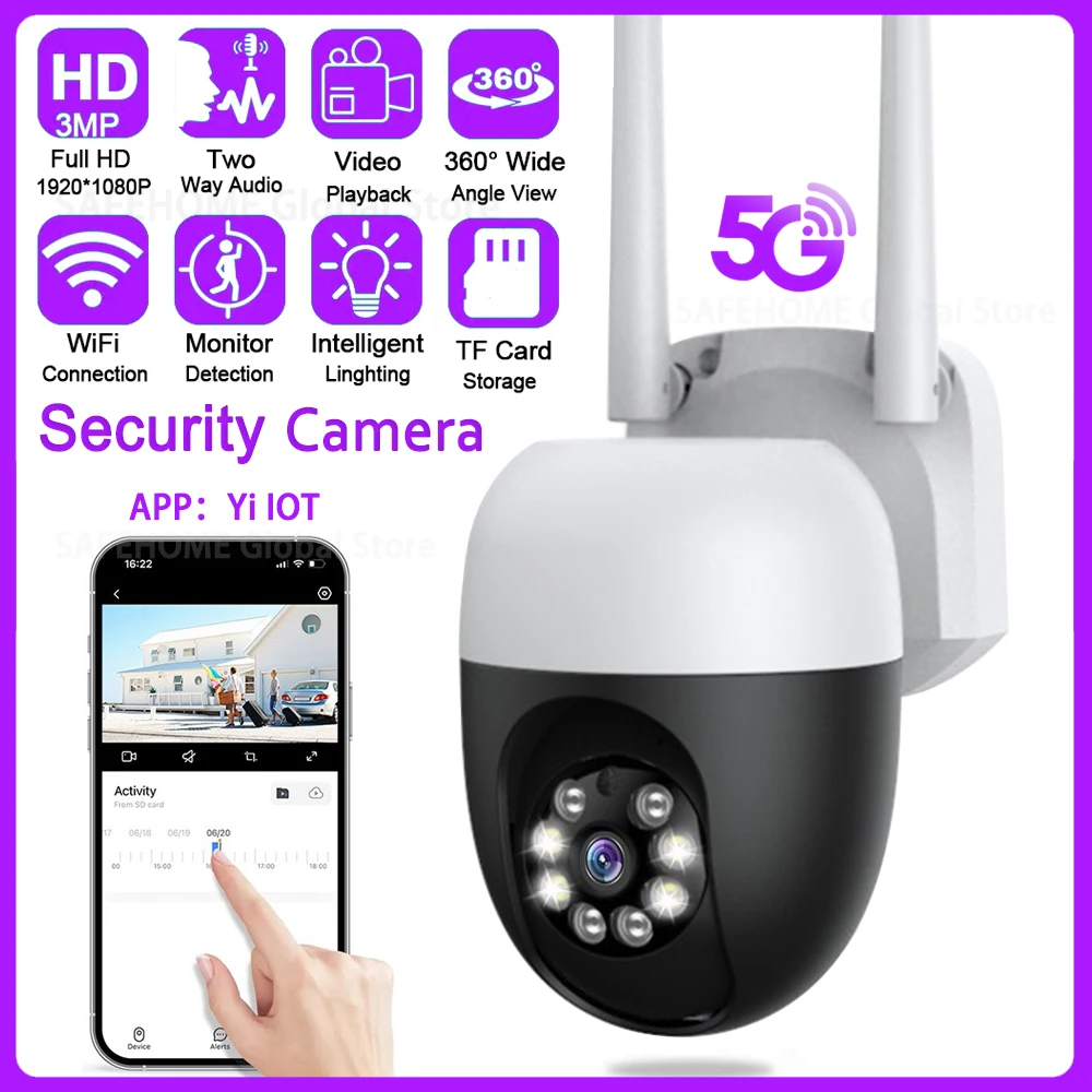 2MP PTZ Wifi IP Kamera, Vonkajšie Nočné Videnie Ľudských rozpozná Bezdrôtové Kamery P2P Audio Smart Home Security CCTV Kamery 0